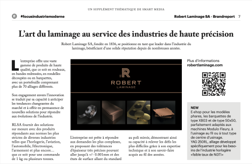 PME Magazine - L’art du laminage au service des industries de haute précision