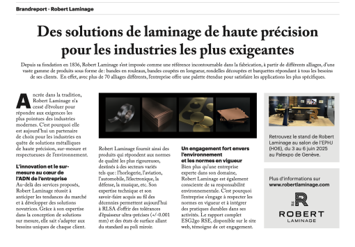 PME Magazine - Des solutions de laminage de haute précision pour les industries les plus exigeantes